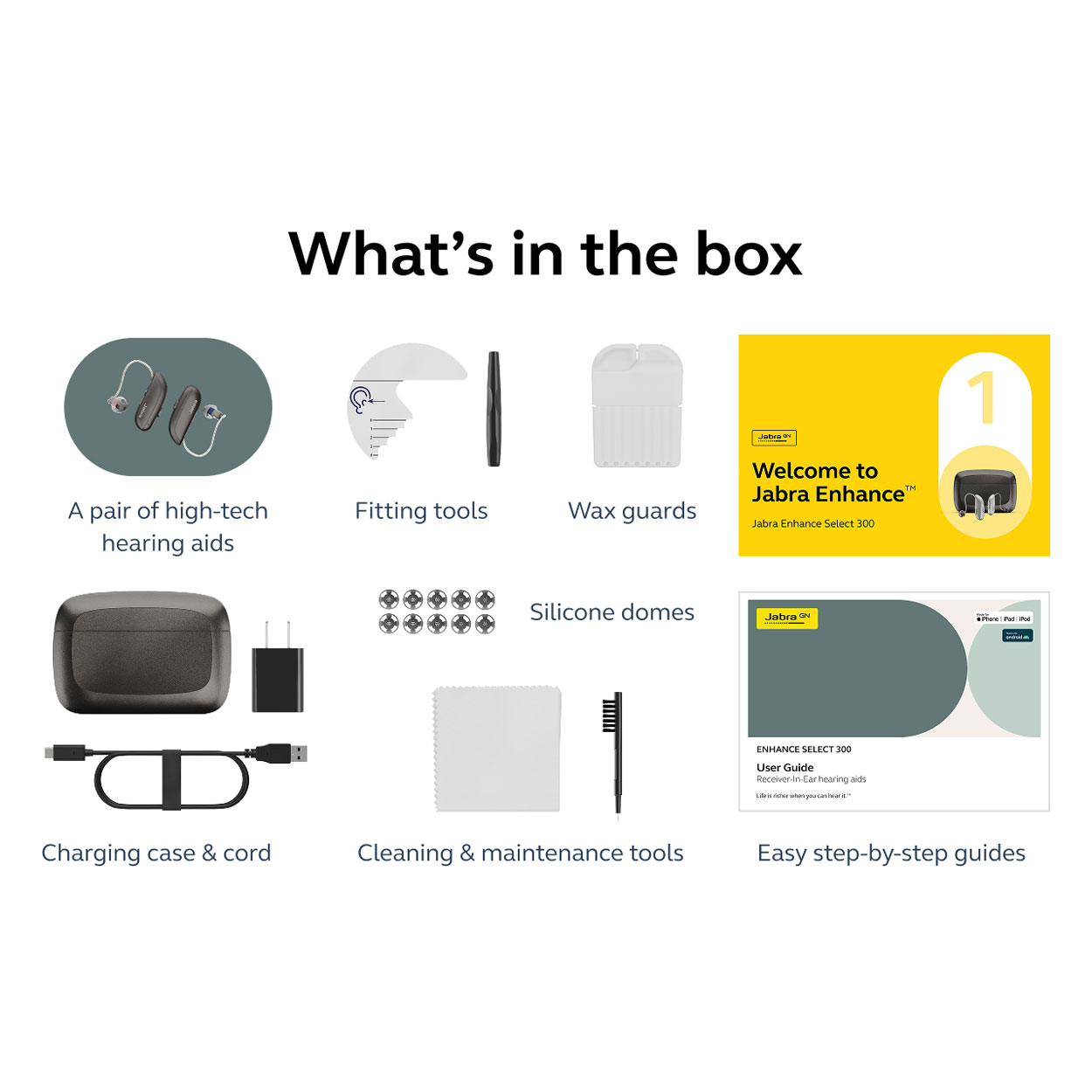 Jabra Enhance Select 300 Complete Bundle, Warm Gray, image number 8